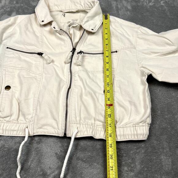 Pilcro Anthropologie Tidal Moto  White Utility Jacket Womens M White - Picture 9 of 11